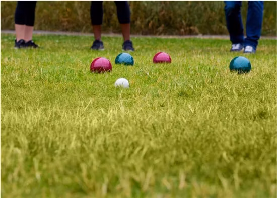 Bocceball 세트 야외 게임 수지 107mm Bocce Ball Pallio